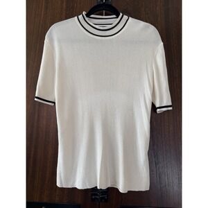 Halston Lifestyle Vintage 100% Silk Knit Sweater Preppy Womens Size L